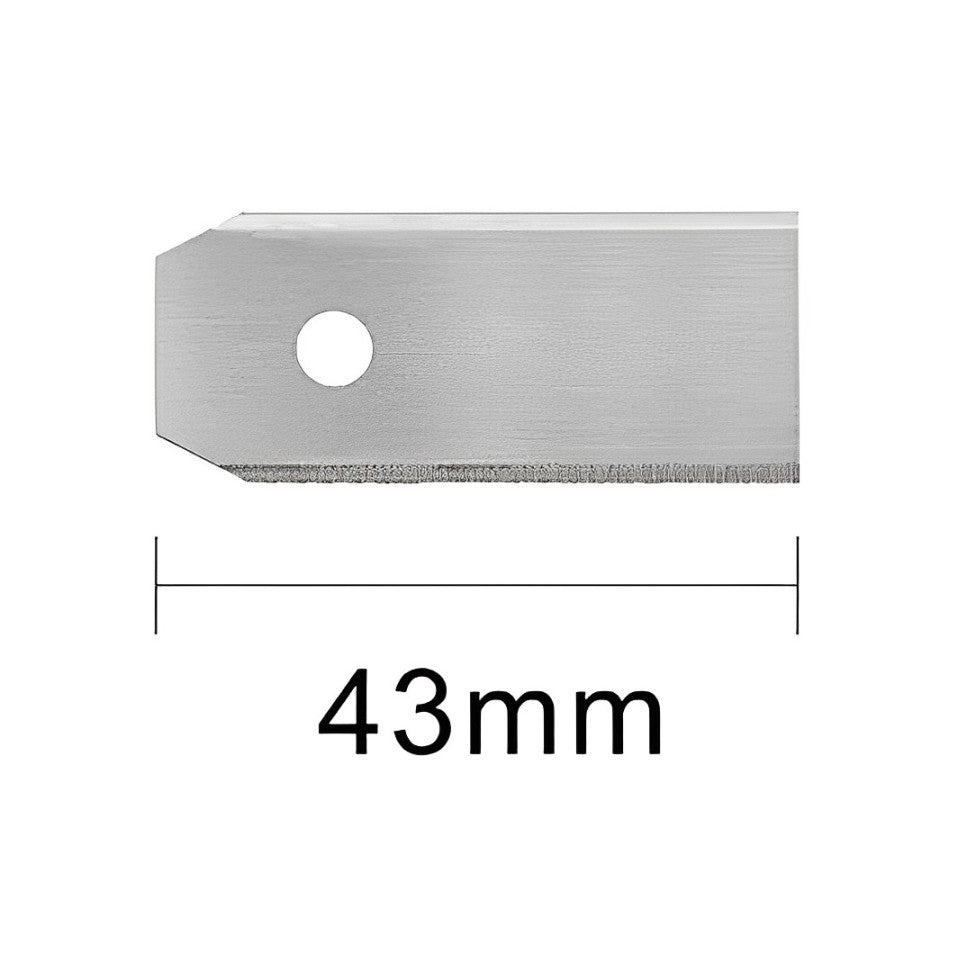 6-Pack 43mm cutter blades and screws for Husqvarna, Gardena, MCULLOCH, Flymo...